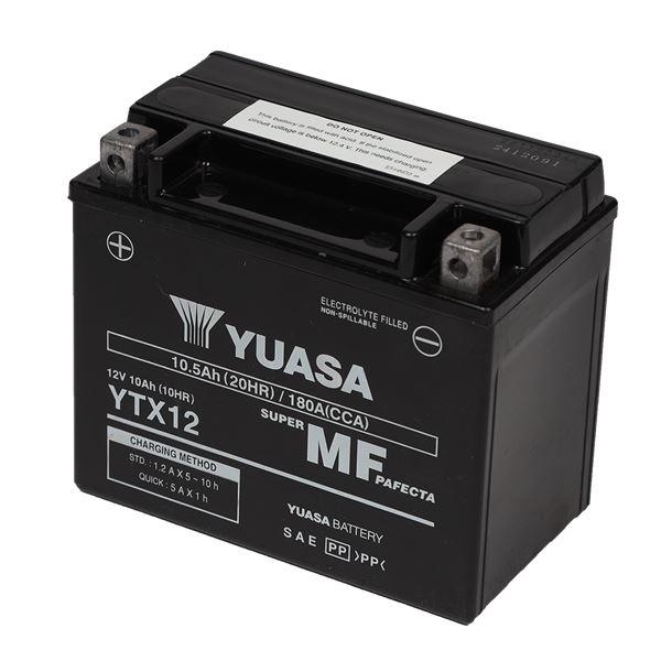 Batterie scooter et moto Power Yuasa YTX12 (FA)