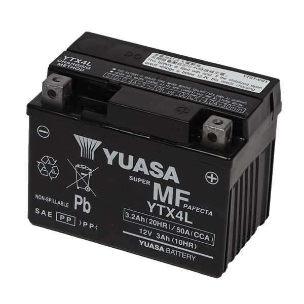 Batterie scooter et moto Power Yuasa YTX4L (FA)