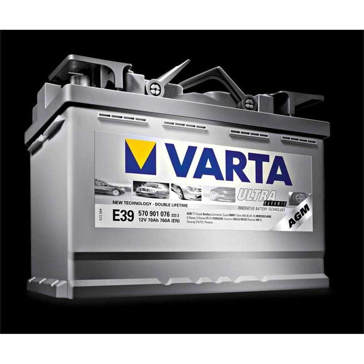 Batterie Voiture Varta Start&stop Agm E39 - 70ah / 760a - 12v