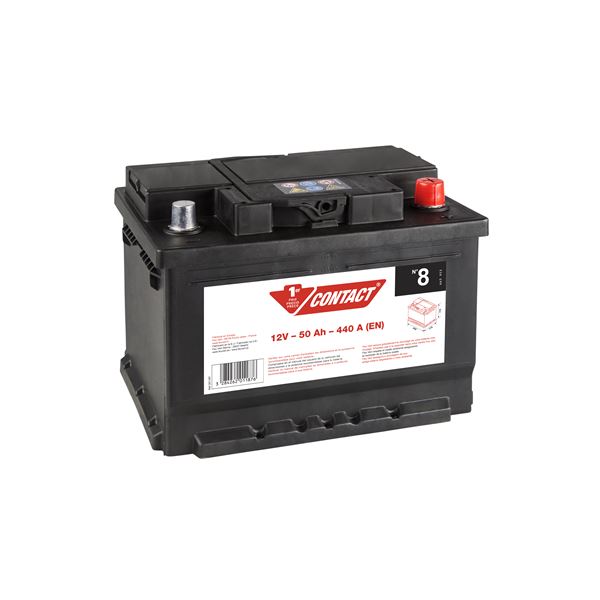 Batterie voiture Contact n°8 - 50Ah / 440A - 12V