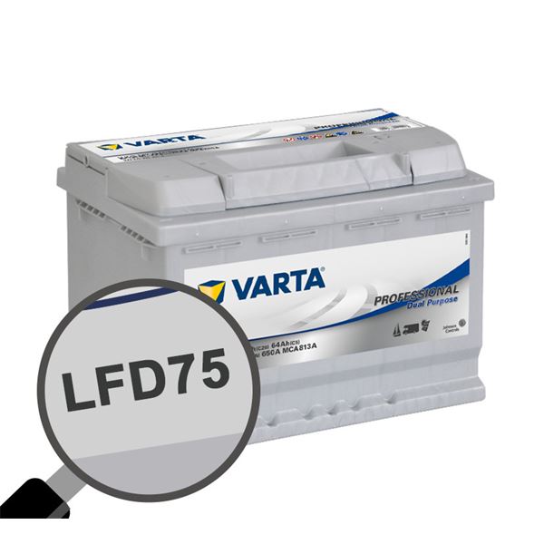 Batterie caravaning et nautisme Varta Professional LFD75