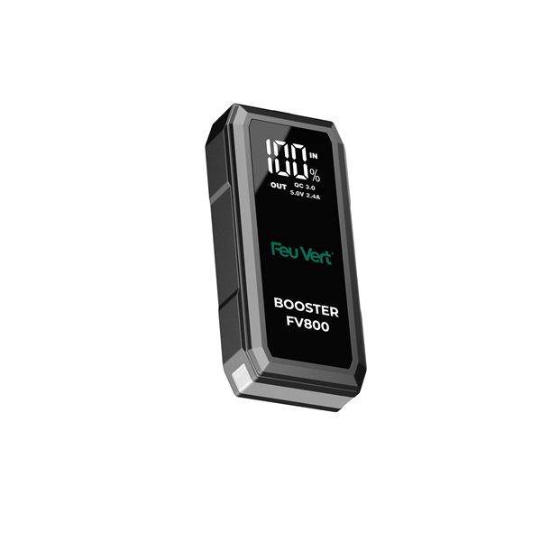 Booster de démarrage lithium Feu Vert pour moteur essence jusqu'à 4L/diesel jusqu'à 2,5L