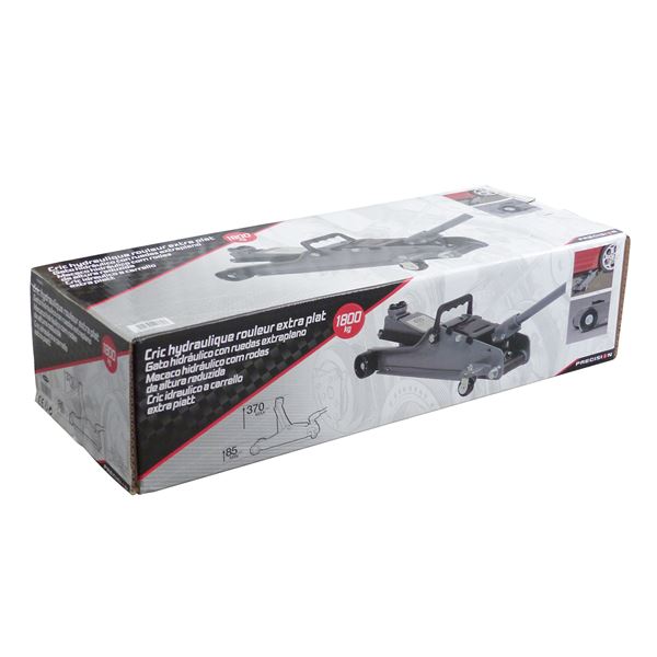 Cric hydraulique rouleur extra plat 1,8 Tonnes PRECISION STEEL