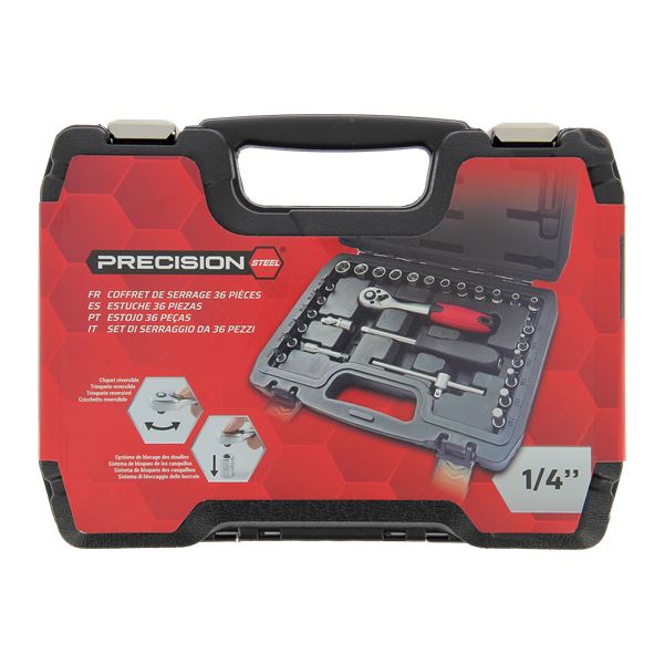 Coffret de serrage 29 pièces 1/4"  PRECISION STEEL
