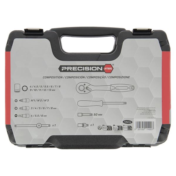 Coffret de serrage 29 pièces 1/4"  PRECISION STEEL