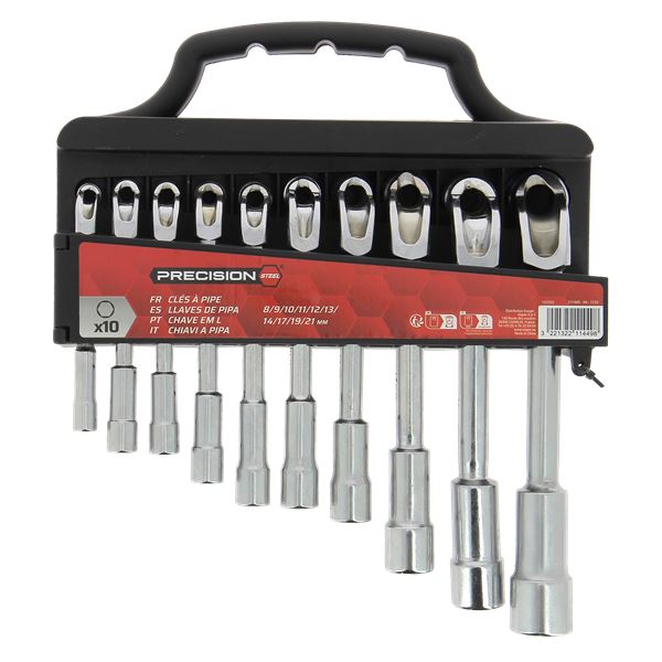 Clés à pipe débouchées 8 à 21 PRECISION STEEL