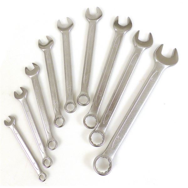 Jeu de 9 clés mixtes polygonales