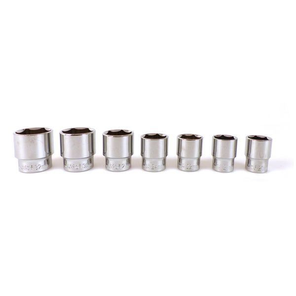 Jeu de 7 Douilles Hexagonales 20 à 32 1/2 pouce PRECISION STEEL