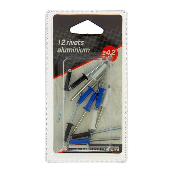 Lot de 12 Rivets alu diamètre 4,2mm PRECISION STEEL