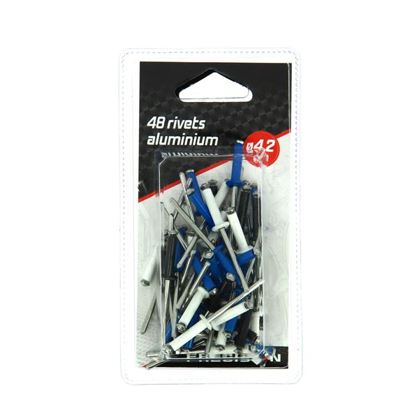 48 Rivets alu diamètre 4,2mm PRECISION STEEL