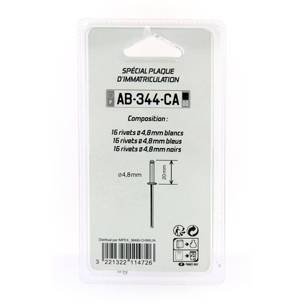 48 Rivets alu diamètre 4,2mm PRECISION STEEL