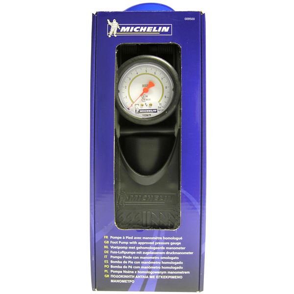 Pompe à pied avec manomètre homologué MICHELIN