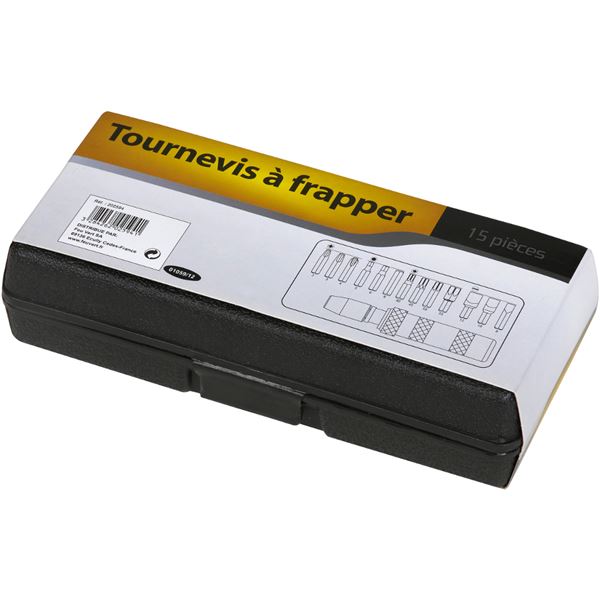 Coffret de tournevis à frapper avec embouts