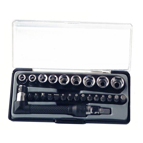 Coffret 26 pièces de vissage douilles et embouts cartec