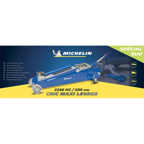 Cric hydraulique rouleur 2,25 Tonnes MICHELIN