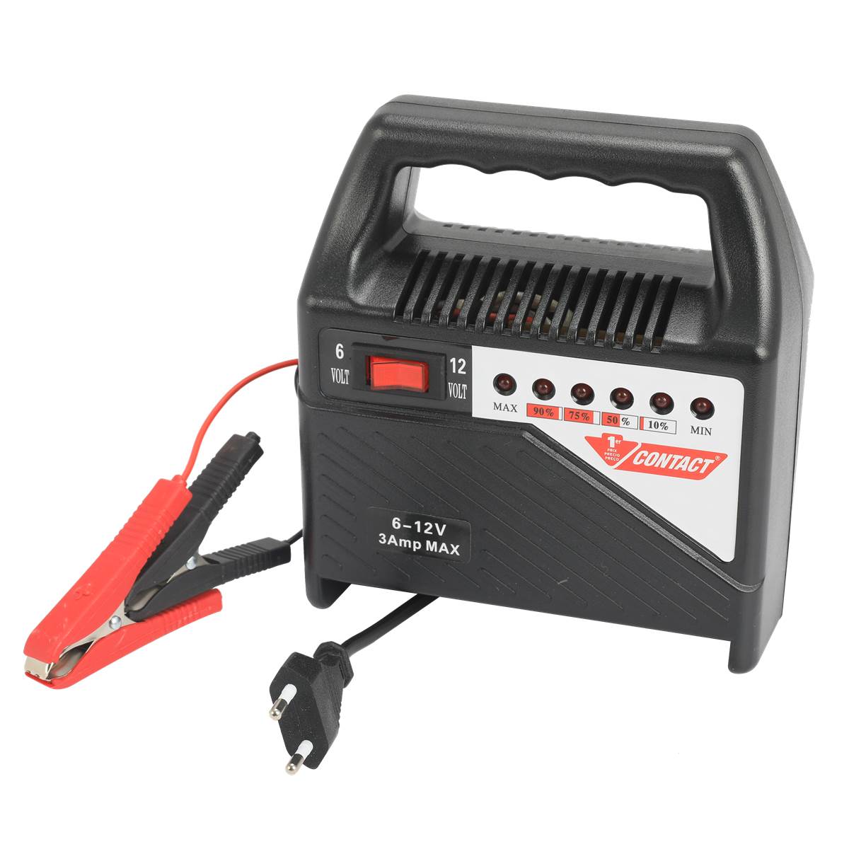 Chargeur De Batterie Auto / Moto 10 À 60ah Contact