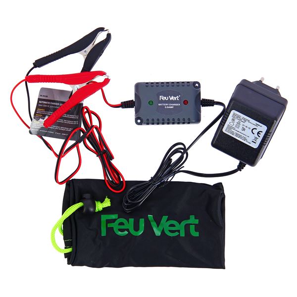 Chargeur de batterie 12V - 0,5A FEU VERT