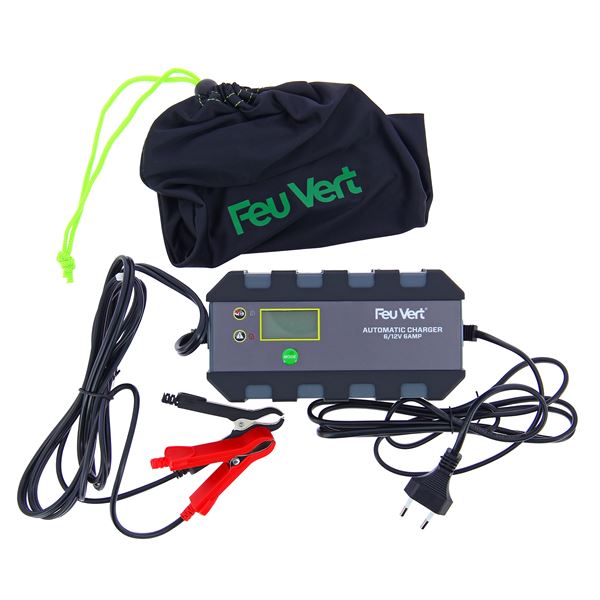 Chargeur de batterie automatique 6/12V - 6A FEU VERT