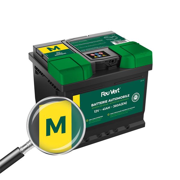 Batterie voiture Feu Vert M - 41Ah / 360A - 12V