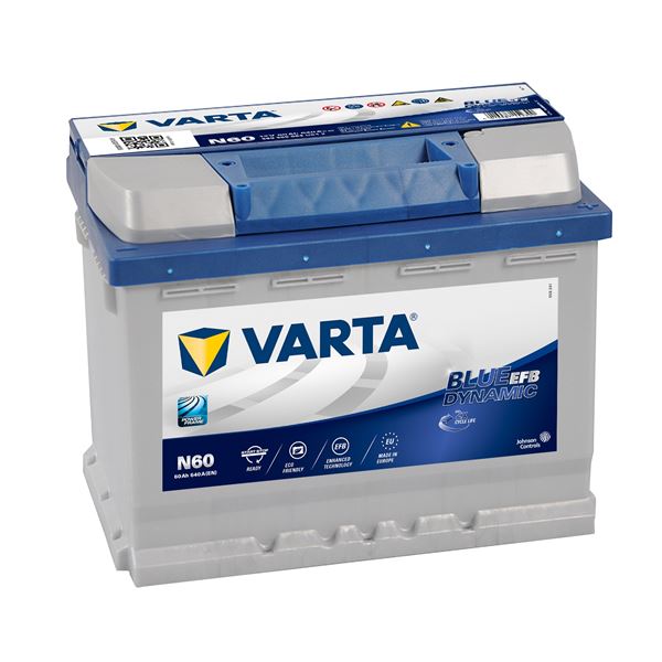 Batterie voiture Varta Start&Stop EFB N60 - 60Ah / 640A - 12V