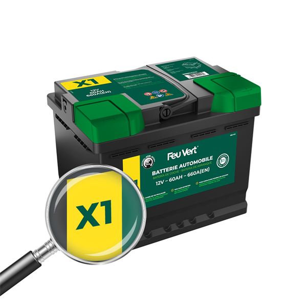 BATTERIE FEU VERT START&STOP X1 60AH / 660A 12V