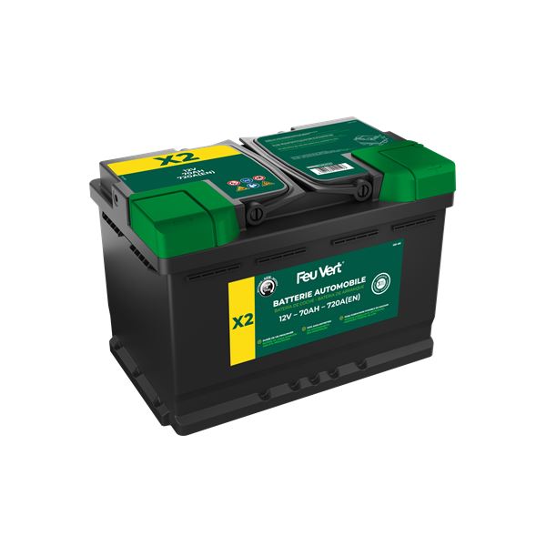 BATTERIE FEU VERT START&STOP X2 70AH / 720A 12V