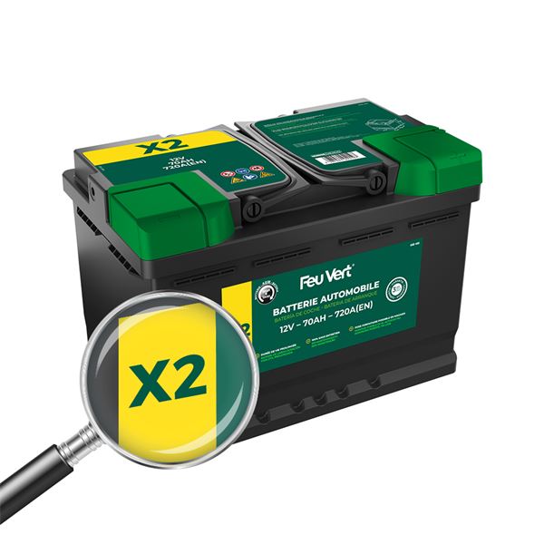 BATTERIE FEU VERT START&STOP X2 70AH / 720A 12V
