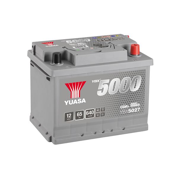 BATTERIE VOITURE PREMIUM YUASA YBX5027 - 65AH / 640A - 12V