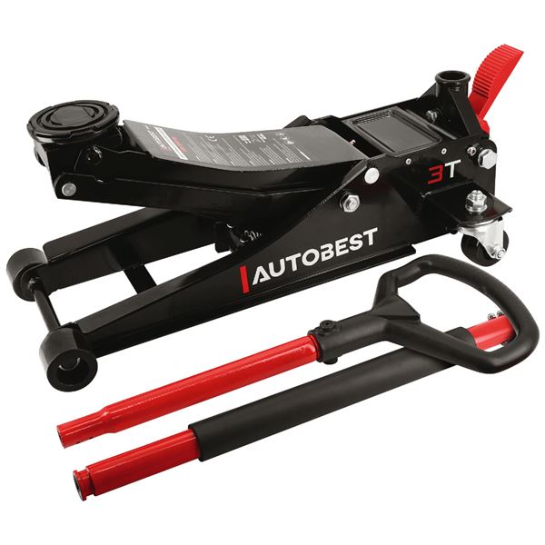 Cric pro hydraulique 3T surbaisse 75 à 500 mm Autobest