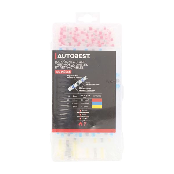 Coffret 100 connecteurs soudables rétractables Autobest