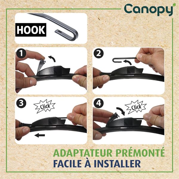 1 balai d'essuie-glace Valeo Canopy CAN02