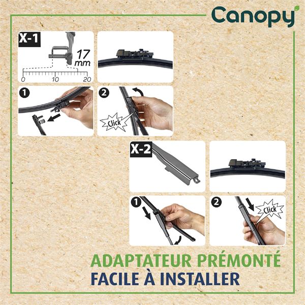 1 balai d'essuie-glace Valeo Canopy CAN20