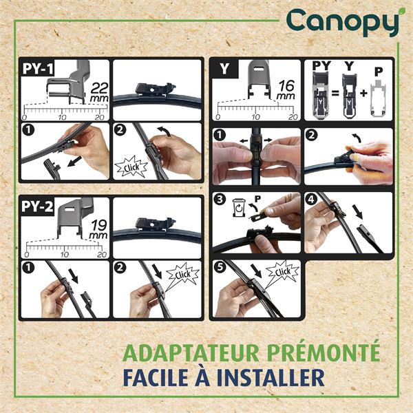 1 balai d'essuie-glace Valeo Canopy CAN91