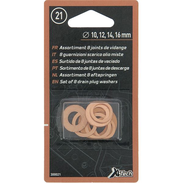 8 Joints de vidange 10-12-14-16 mm XL TECH
