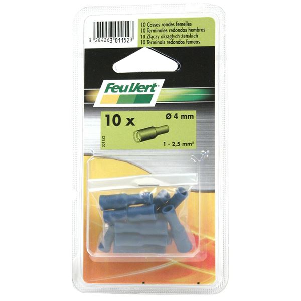 10 cosses rondes femelle bleu FEU VERT