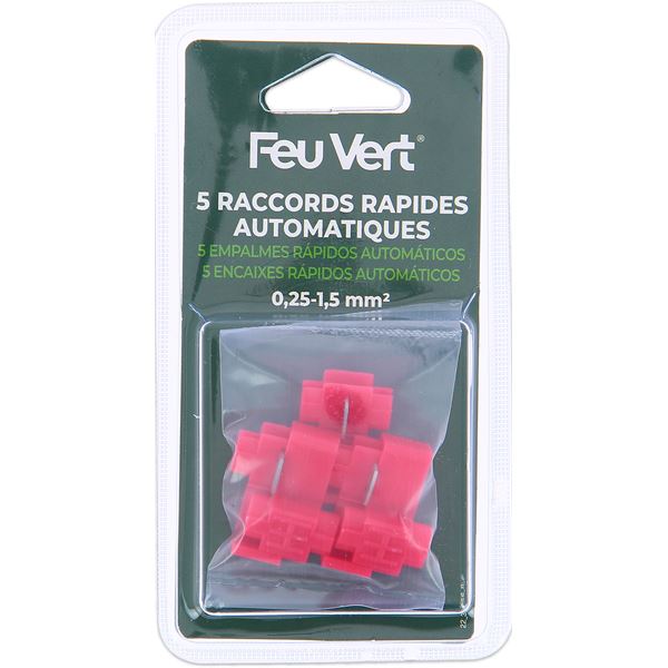 5 Raccords rapides rouge Feu Vert