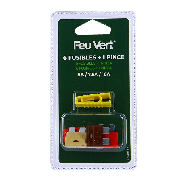 Fusible enficheable 5/7,5/10A x6