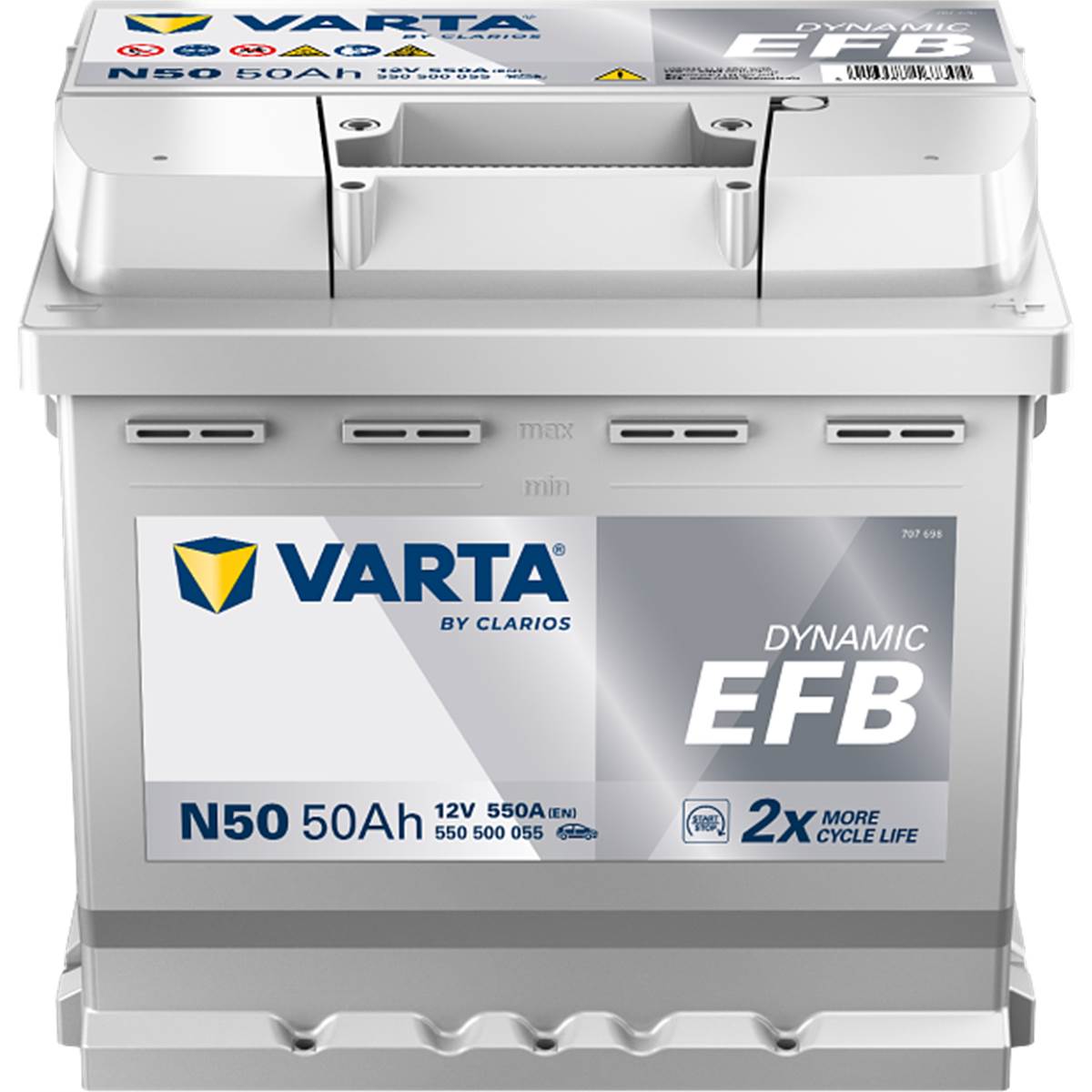 Batterie Voiture Varta Dynamic Efb N50 - 50ah / 550a - 12v