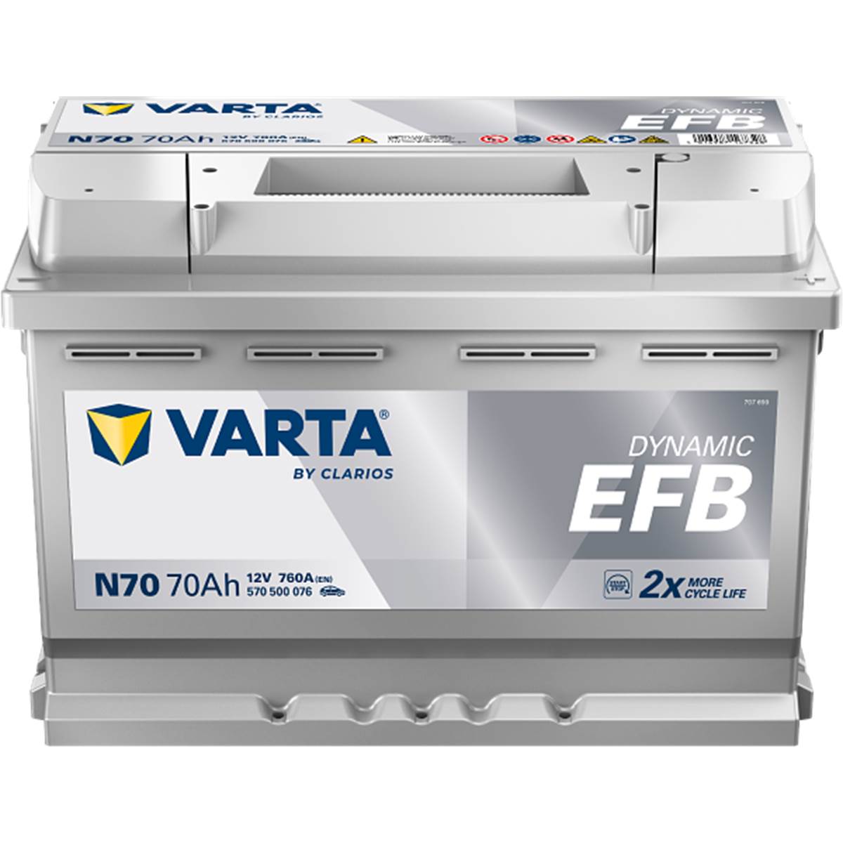 Batterie Voiture Varta Dynamic Efb N70 - 70ah / 760a - 12v