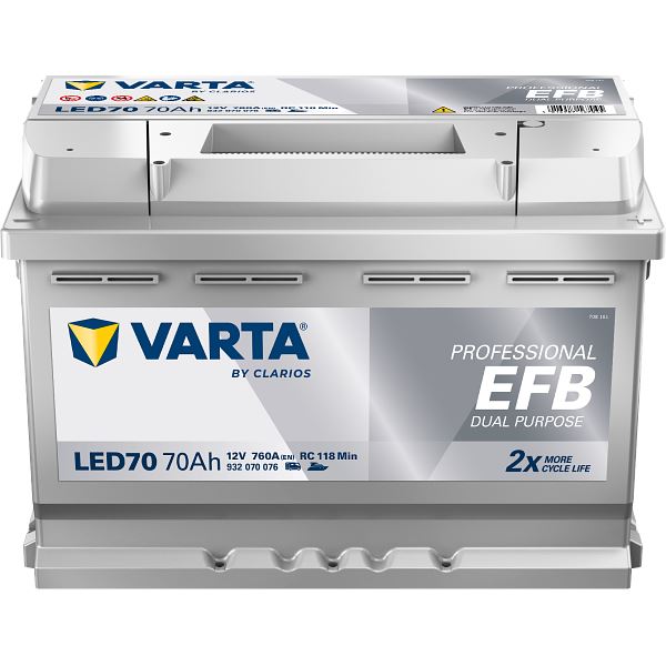 Batterie caravaning et nautisme Varta Dynamic LED70