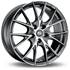 Jante aluminium Msw 15 pouces Mat Titane Face Polie