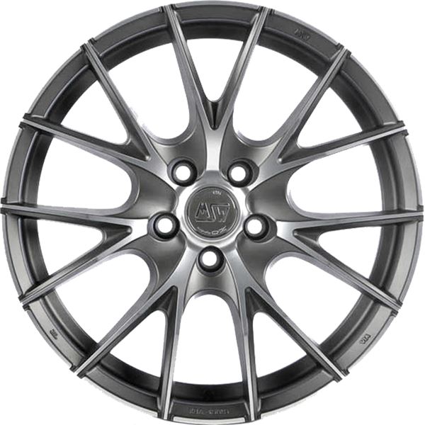 Jante aluminium Msw 16 pouces Mat Titane Face Polie