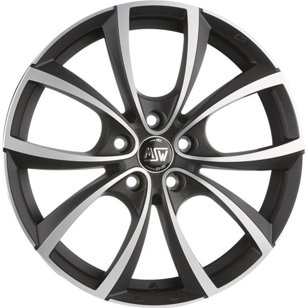 Jante aluminium Msw 18 pouces Mat Titane Face Polie