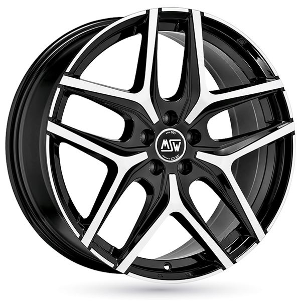 Jante aluminium Msw 17 pouces Noir Face Polie