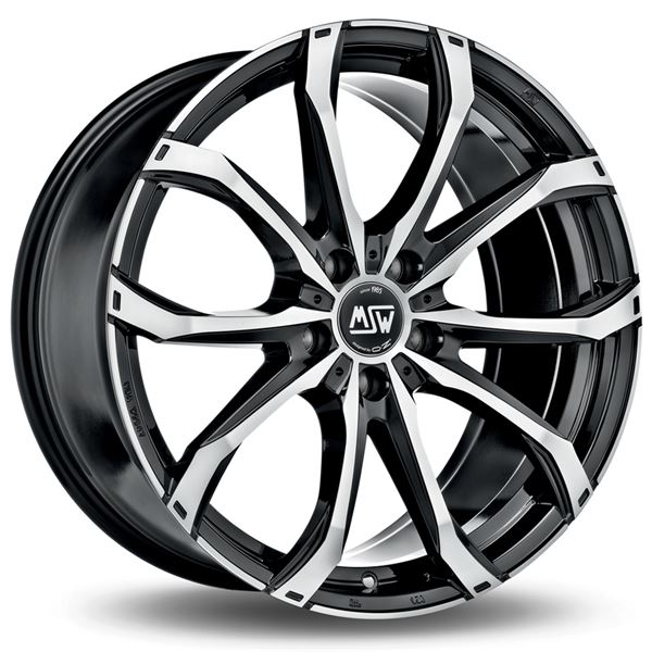 Jante aluminium Msw 16 pouces Noir Face Polie