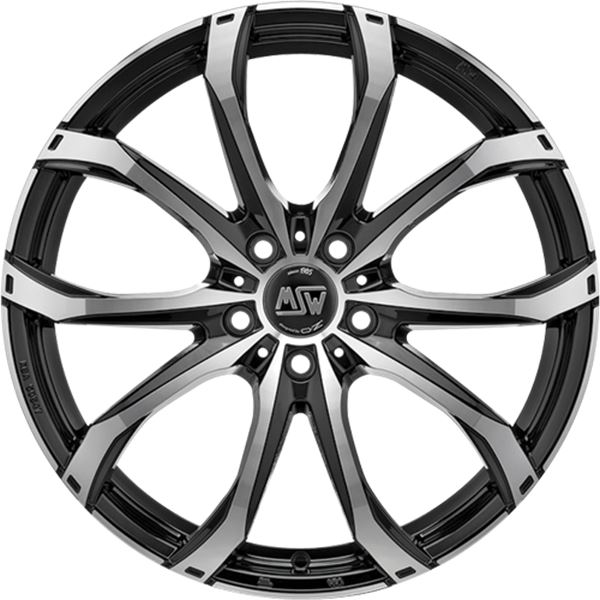 Jante aluminium Msw 18 pouces Noir Face Polie