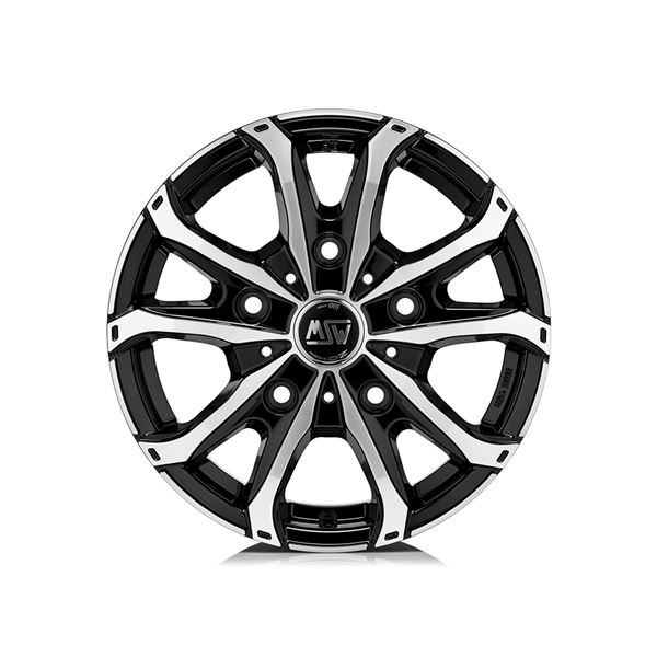 Jante aluminium Msw 17 pouces Noir Brillant Face Polie