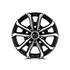 Jante aluminium Msw 17 pouces Noir Brillant Face Polie