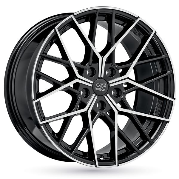 Jante aluminium Msw 18 pouces Noir Brillant Face Polie