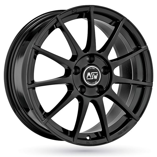 Jante aluminium Msw 17 pouces Noir Brillant
